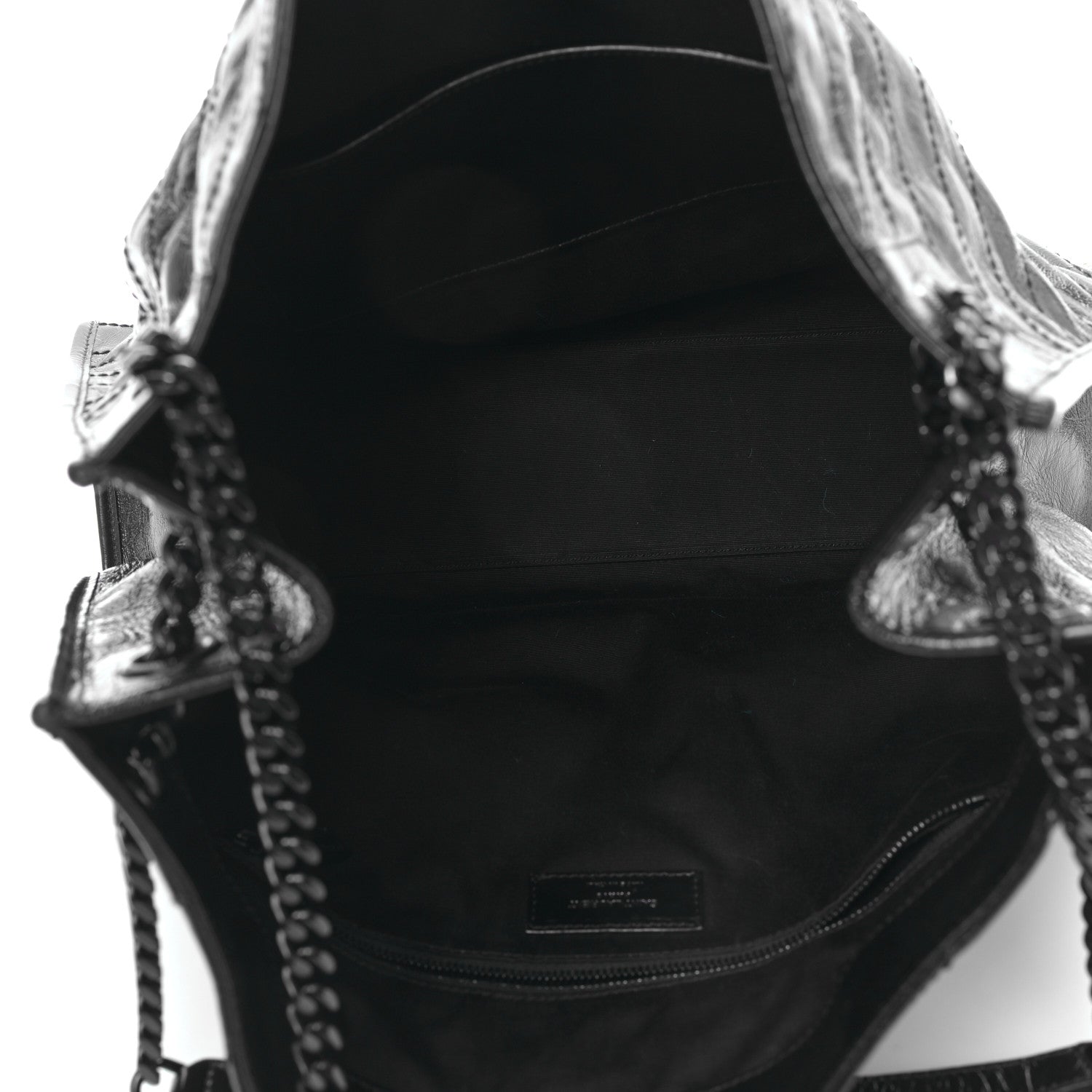 Saint Laurent Crinkled Calfskin Matelasse Monogram Large Niki Shopper Tote Black 5 of 8