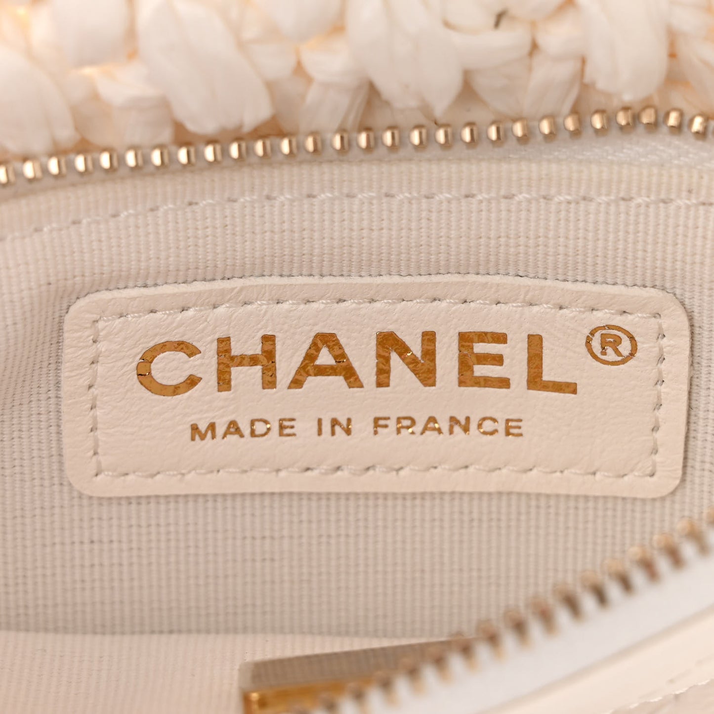 Raffia Effect Tweedy Mini Flap Bag White Black