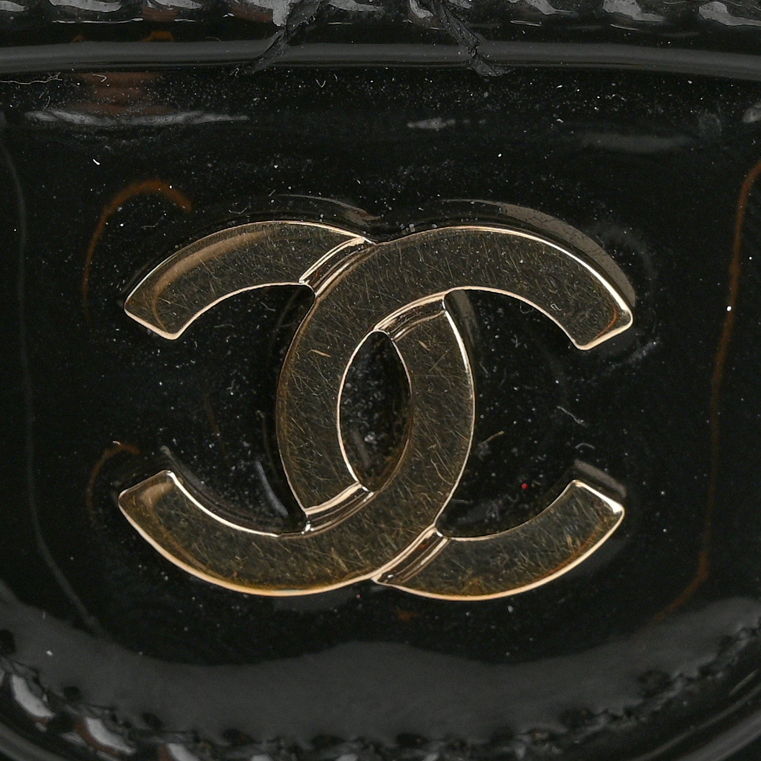 Chanel Patent Quilted Flap Card Holder Wallet Black 8 of 10