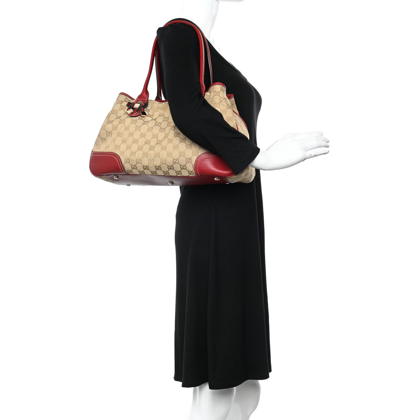 Monogram Medium Princy Tote Red