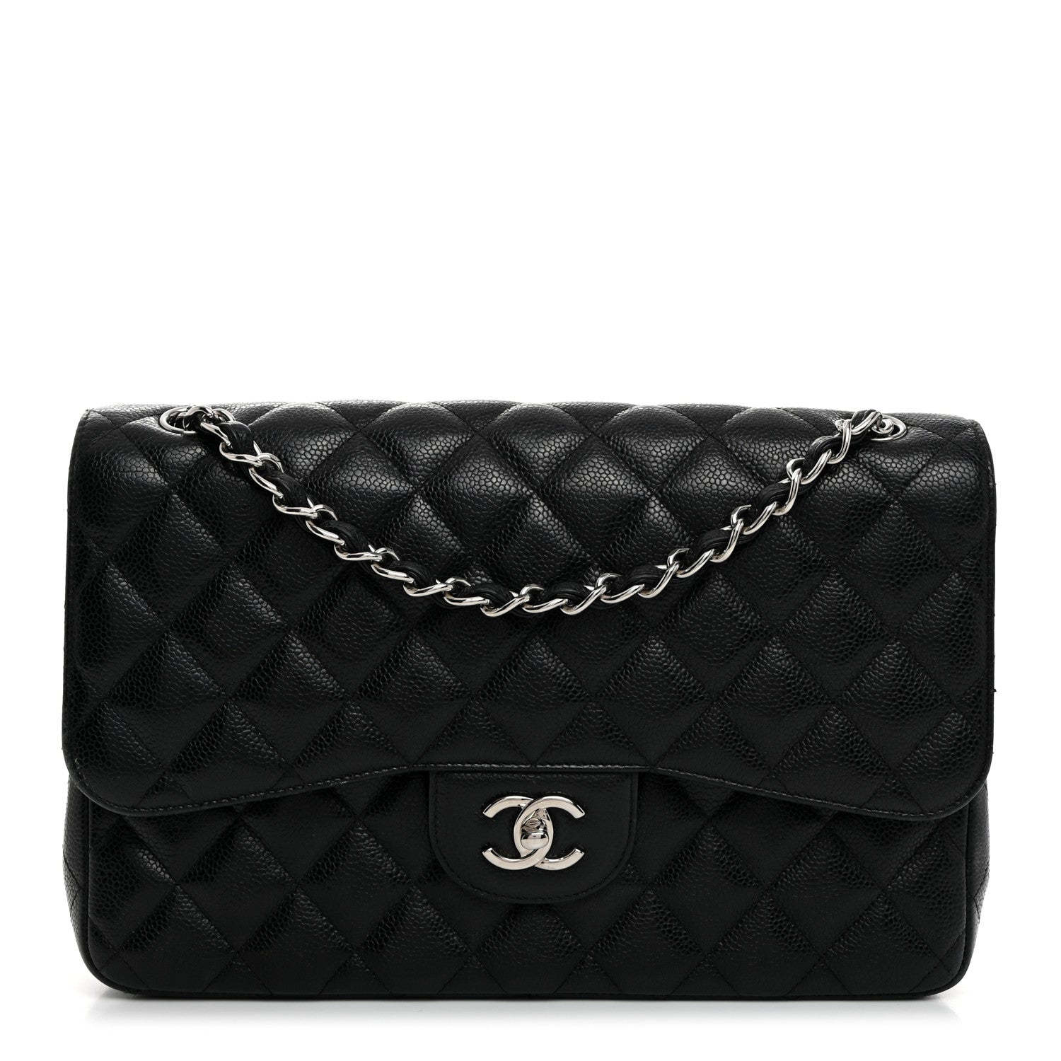 Chanel Caviar Quilted Jumbo Double Flap Black 1 of 10