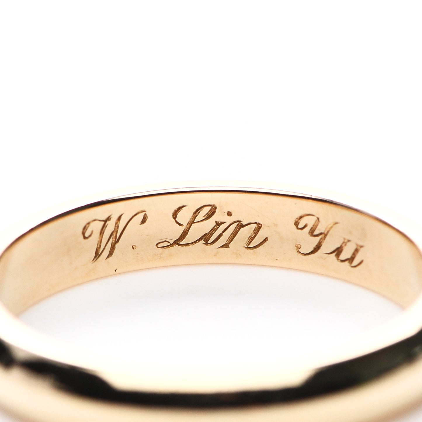 18K Yellow Gold 3.5mm 1895 Wedding Band Ring 62 10