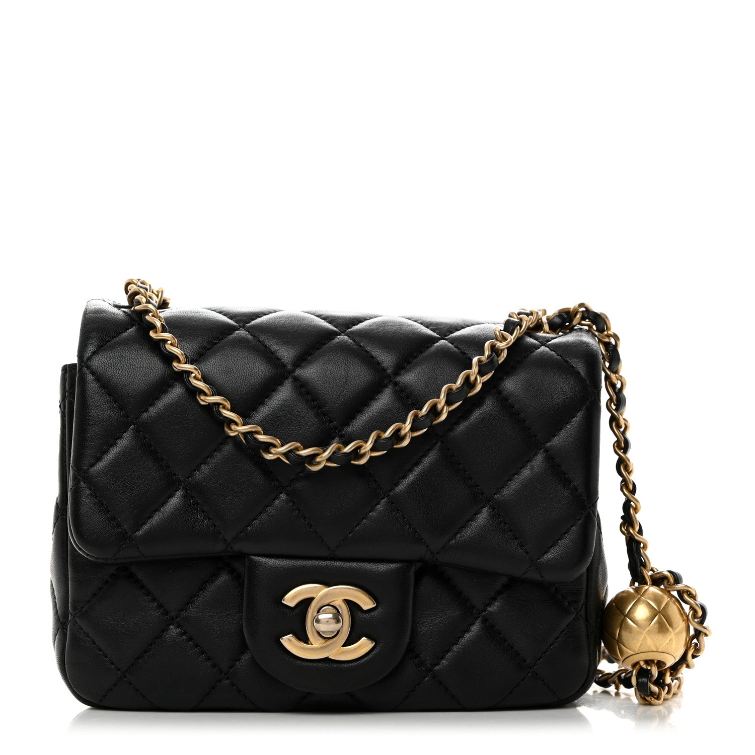 Chanel Lambskin Quilted Mini Pearl Crush Flap Black 1 of 10
