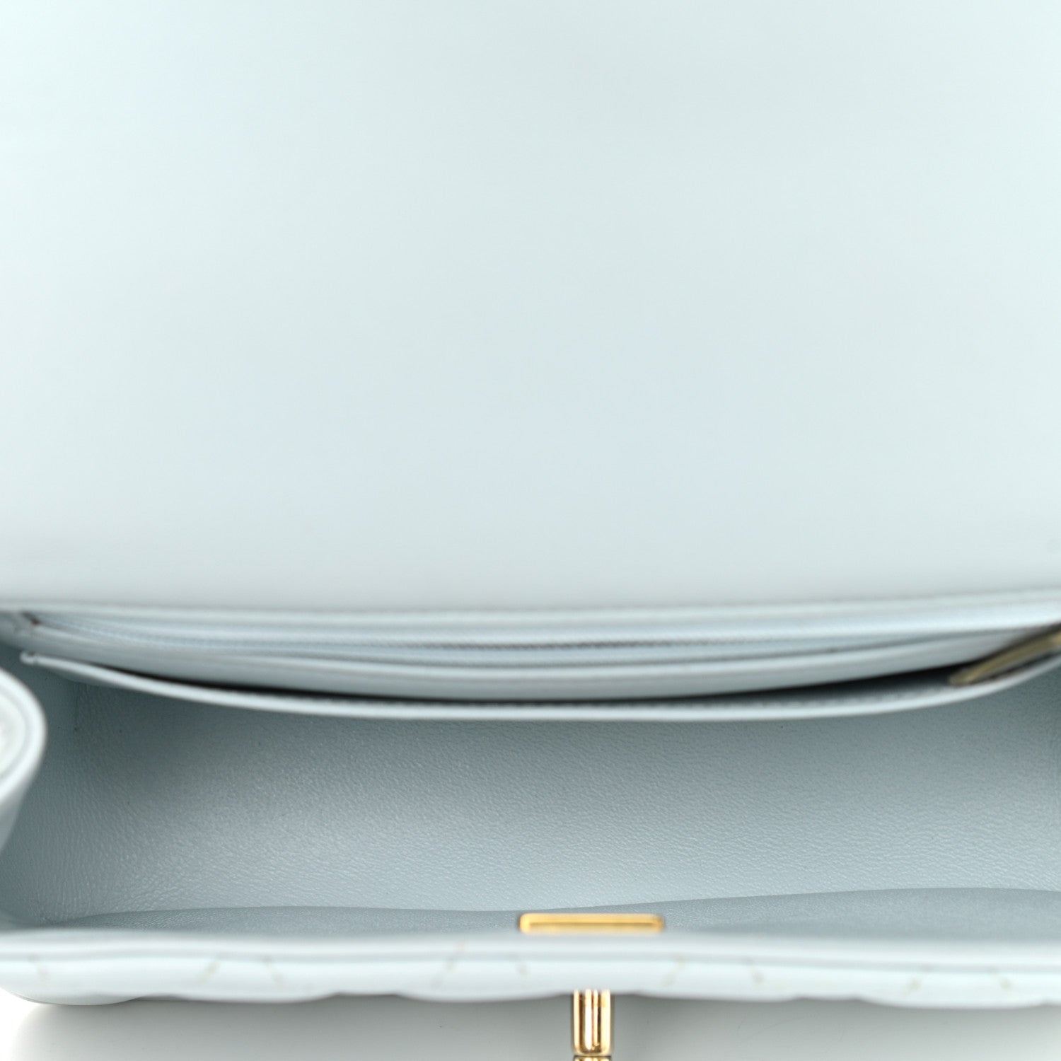 Chanel Lambskin Quilted Mini Top Handle Rectangular Flap Light Blue 5 of 13