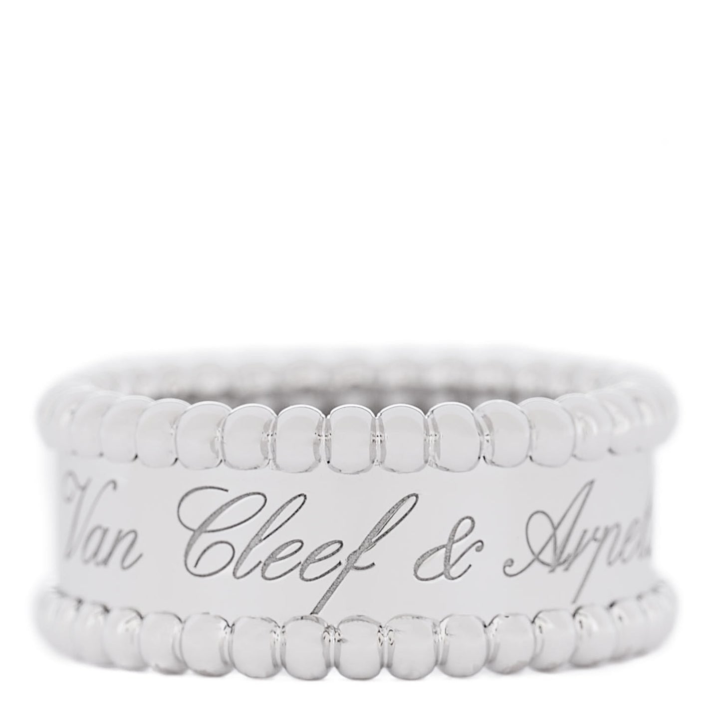 18K White Gold Perlee Signature Ring 47 4.25