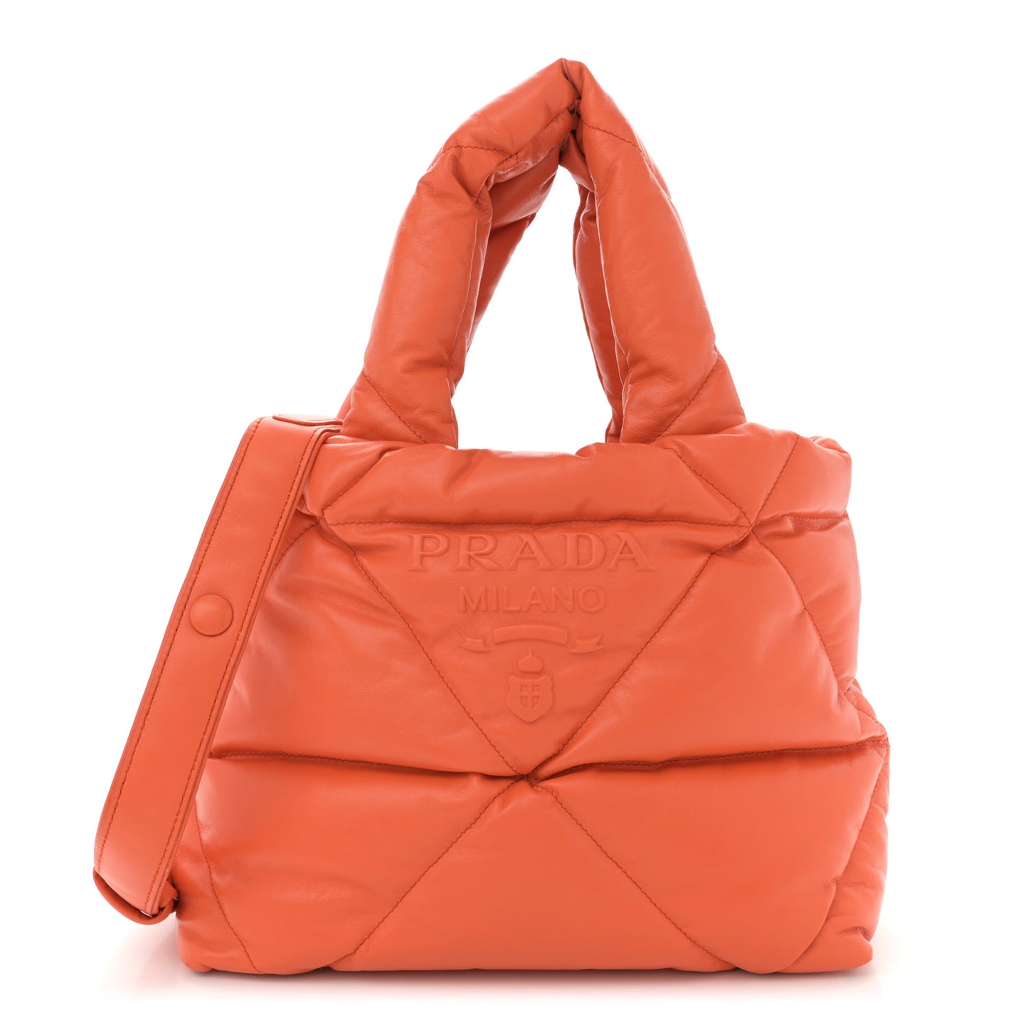Nappa Padded System Small Tote Bag Arancio