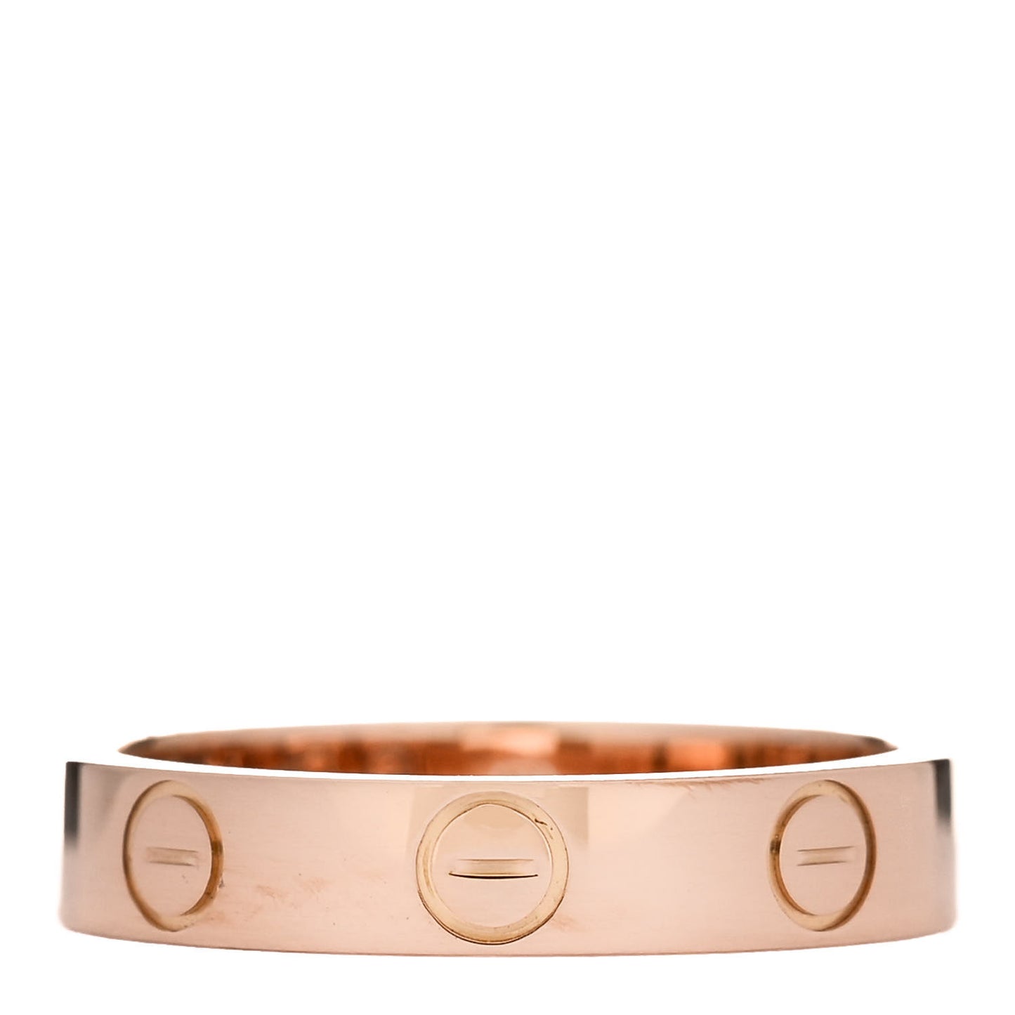 18K Pink Gold Diamond 4mm LOVE Wedding Band Ring 48 4.5