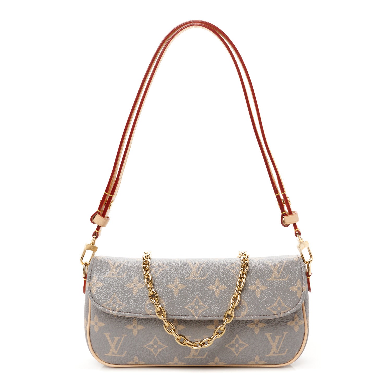 Louis Vuitton Monogram Ivy Wallet On Chain Trianon Gray 1657871
