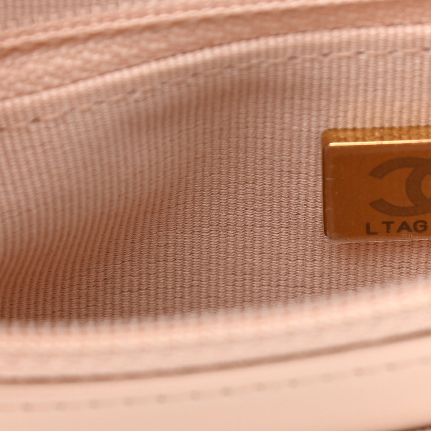 Lambskin Quilted Trendy CC Wallet On Chain WOC Light Beige