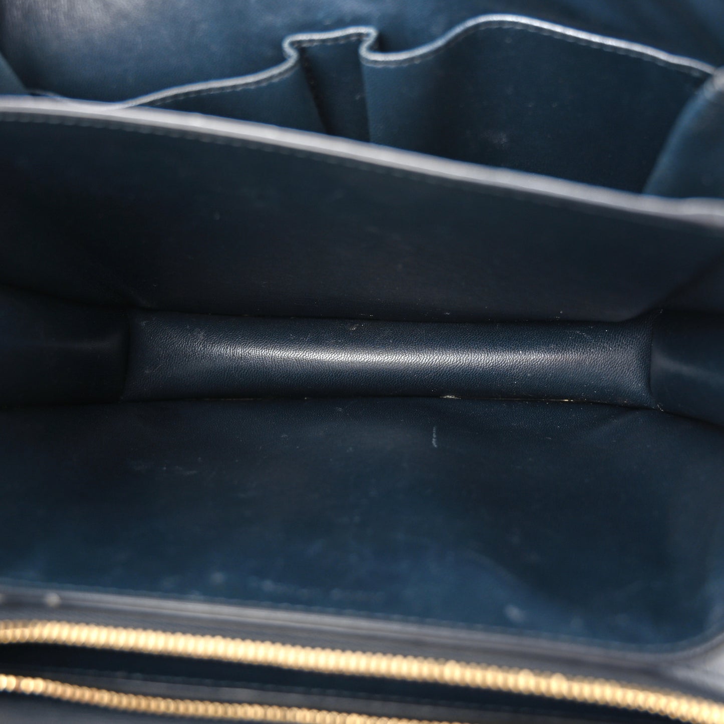 Box Calfskin Medium Classic Box Flap Bag Navy