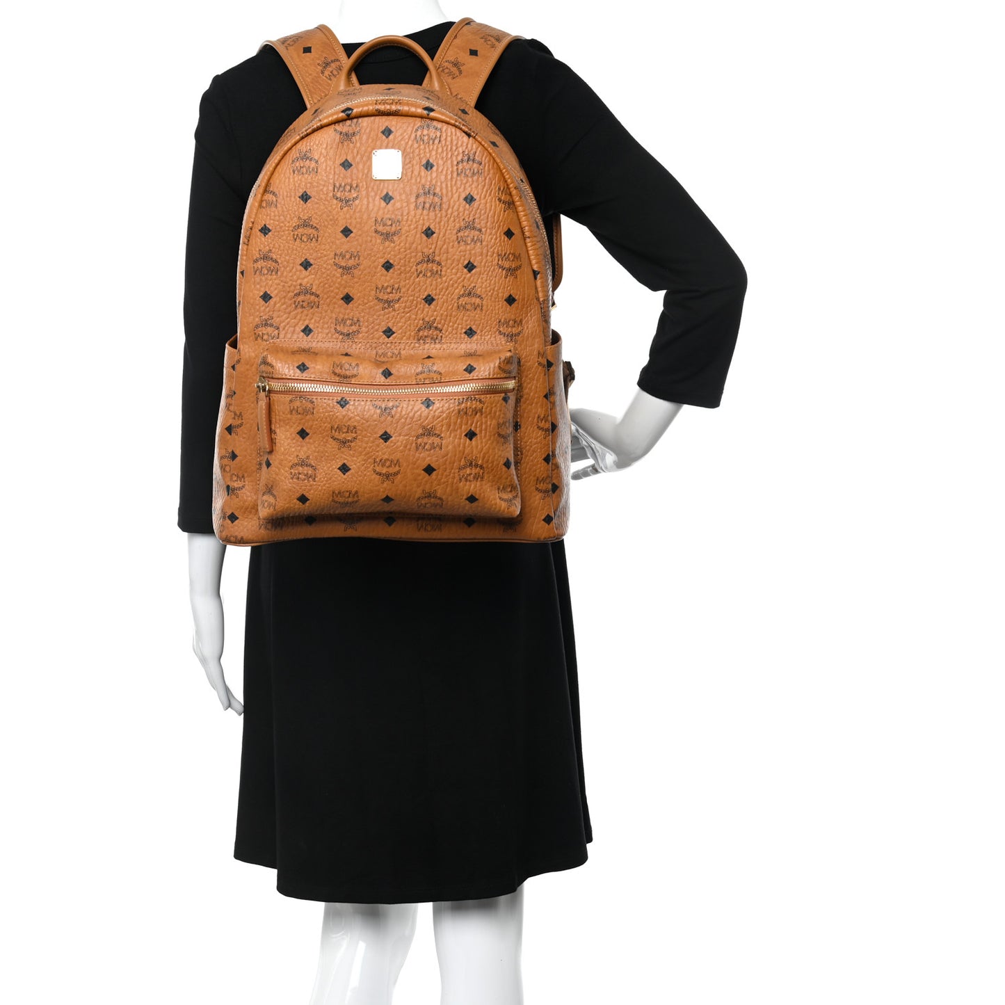 Visetos Mens Medium Stark Backpack Cognac