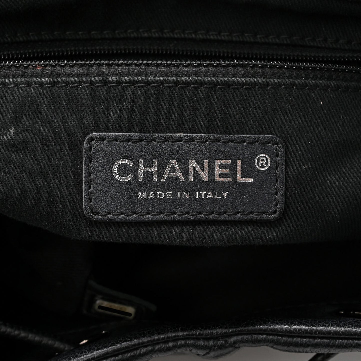 Grained Calfskin Stitched Braided With Style Backpack Black