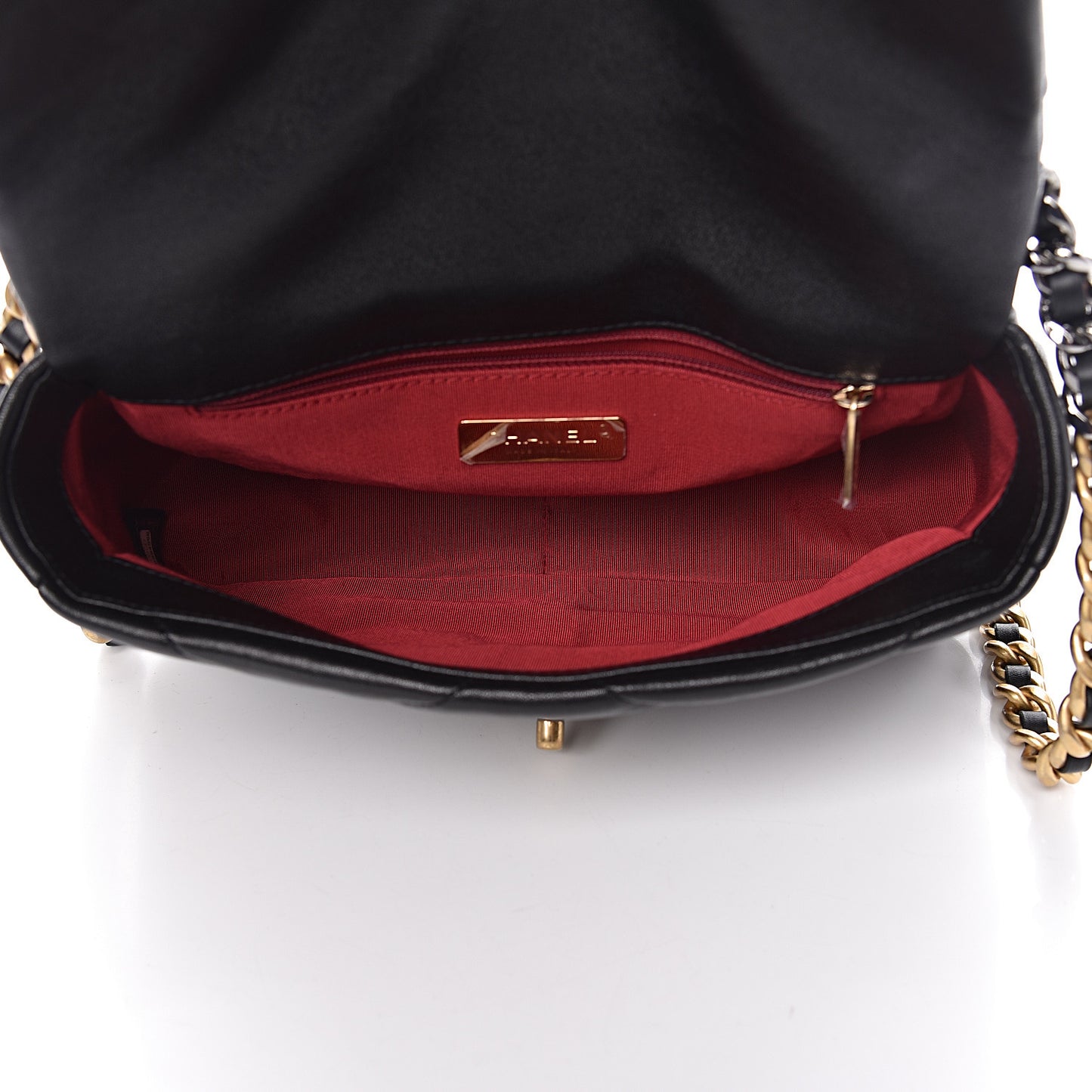 Lambskin Quilted Medium 19 Flap Black