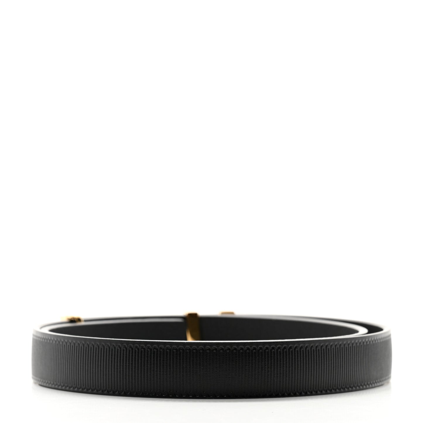Calfskin Embossed LV Initiales 20mm Belt 75 30 Black