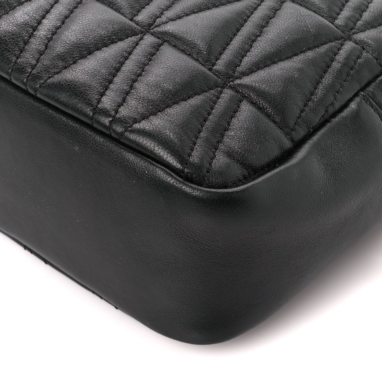 Nappa Quilted Virtus Shoulder Bag Black