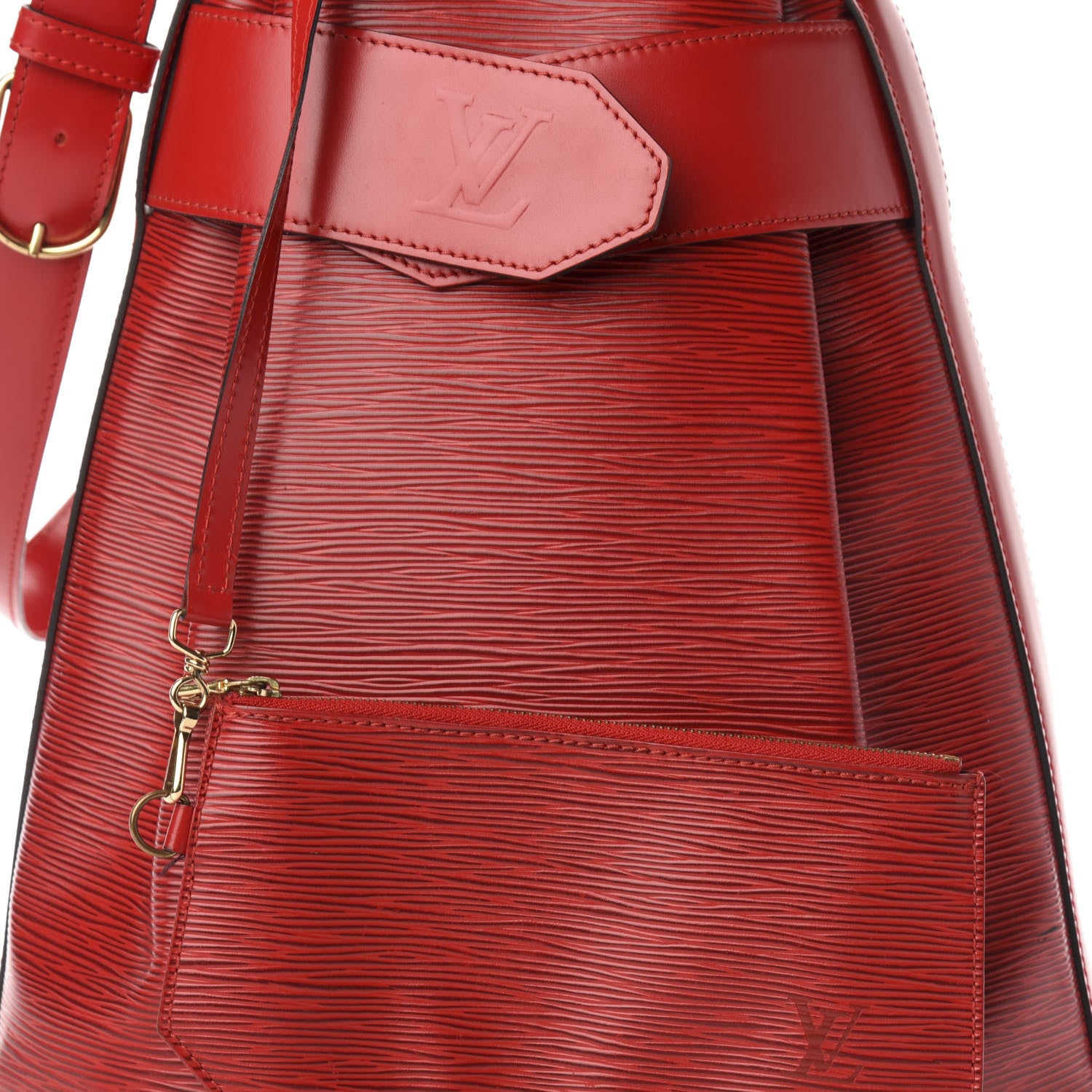 Louis Vuitton Epi Sac D'Epaule GM Castillan Red 7 of 11