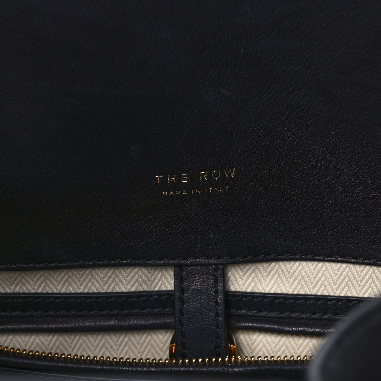The Row Polished Saddle Calfskin Soft Margaux 15 Black 6 of 12