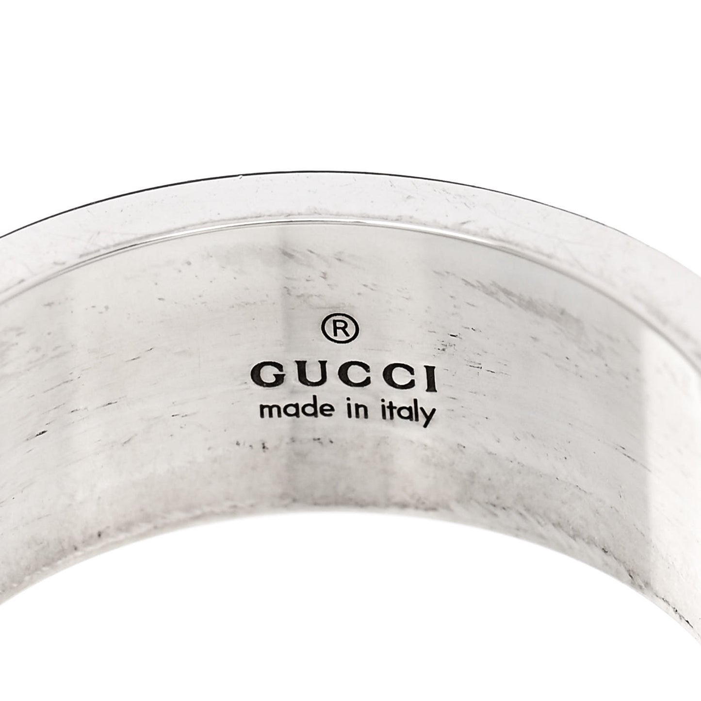 Sterling Silver GucciGhost Hamlet Skull Band Ring 63 10.5
