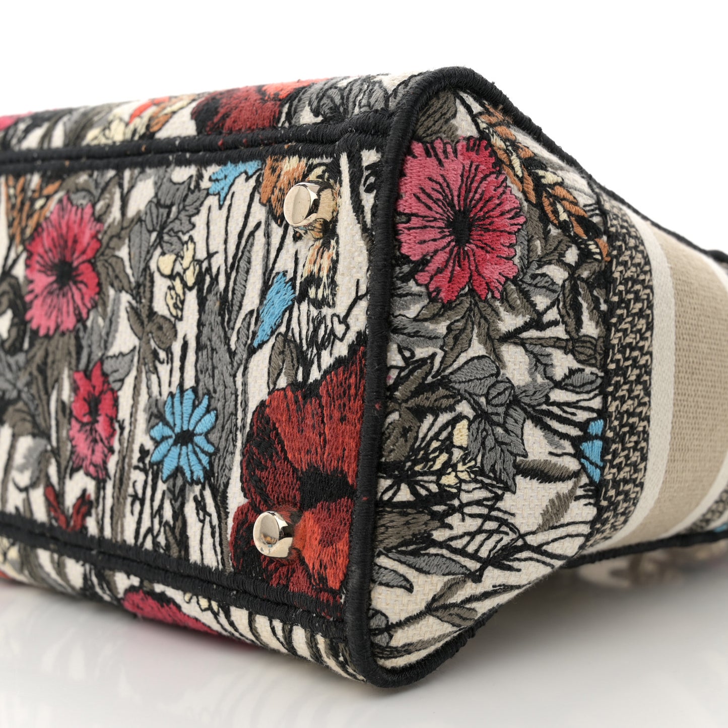 Canvas Embroidered Mille Fleurs Medium Lady D-Lite Multicolor