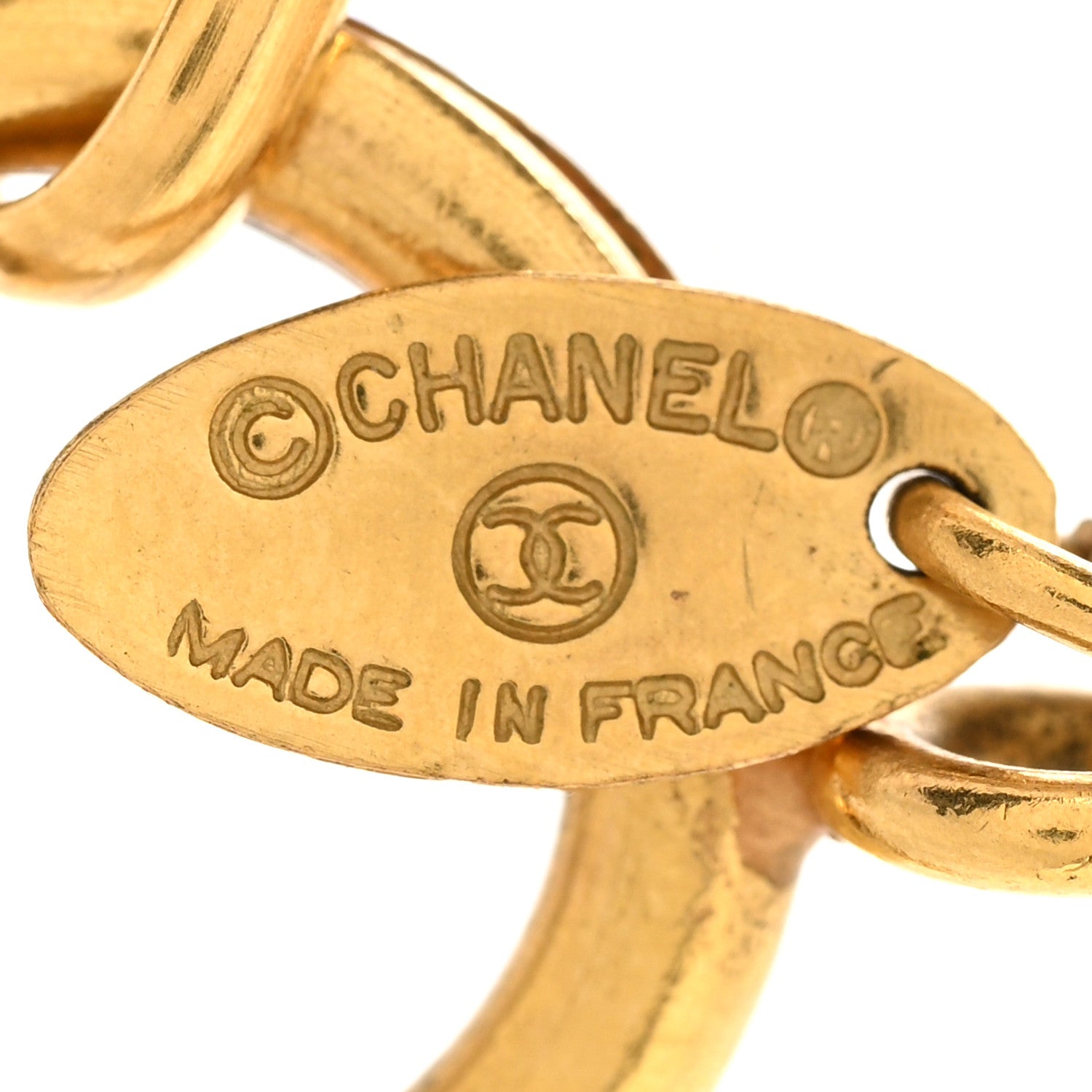 Chanel Metal Quilted CC Long Necklace Gold 5 of 6