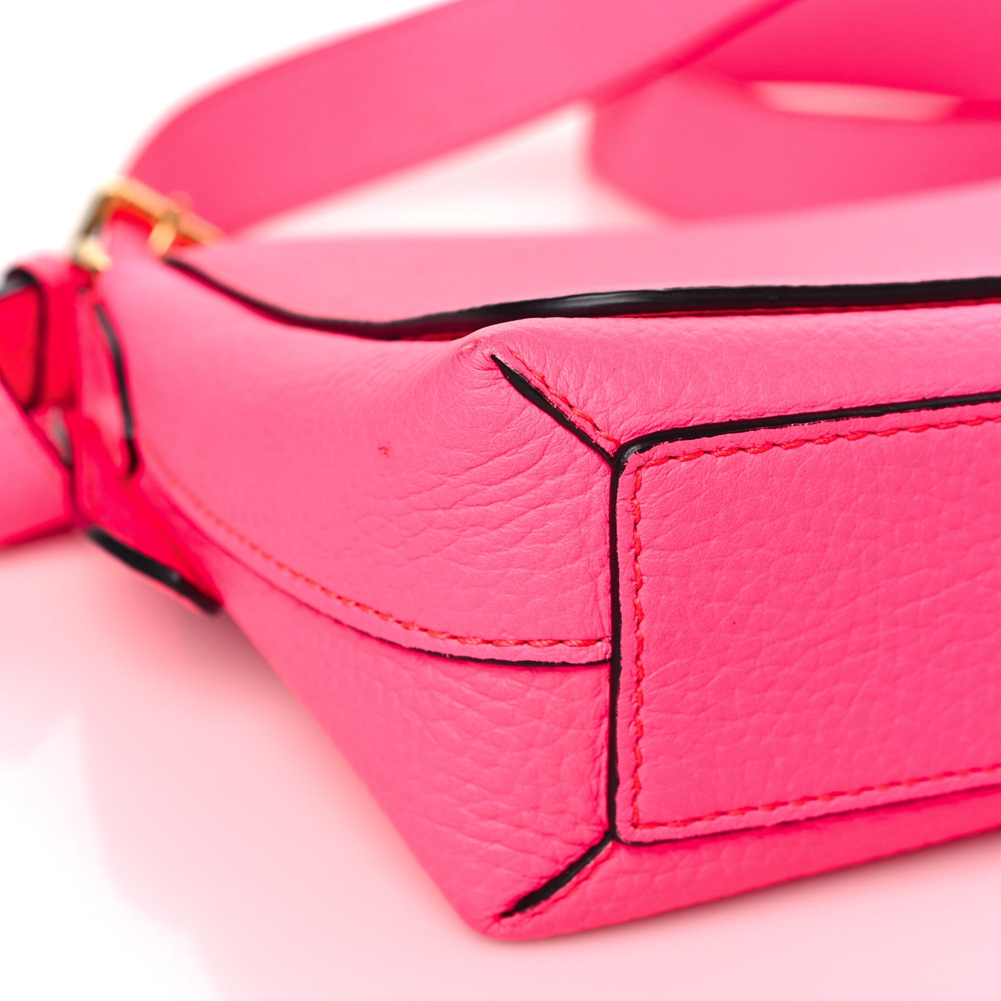 Calfskin Smooth Grain Small Burleigh Crossbody Bag Neon Pink