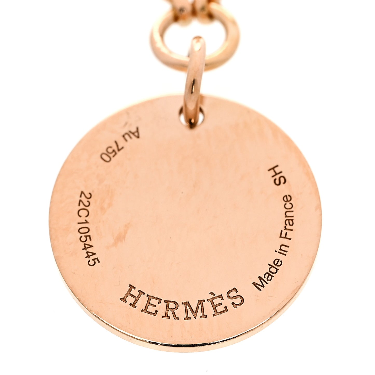 18K Rose Gold Diamond PM Ex-Libris Bracelet SH