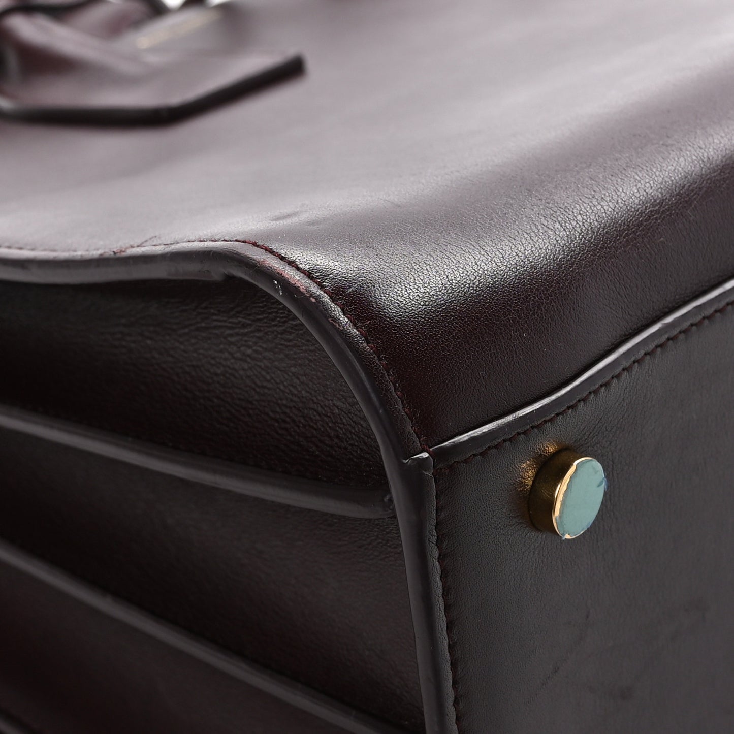 Grained Calfskin Small Classic Sac De Jour Bordeaux