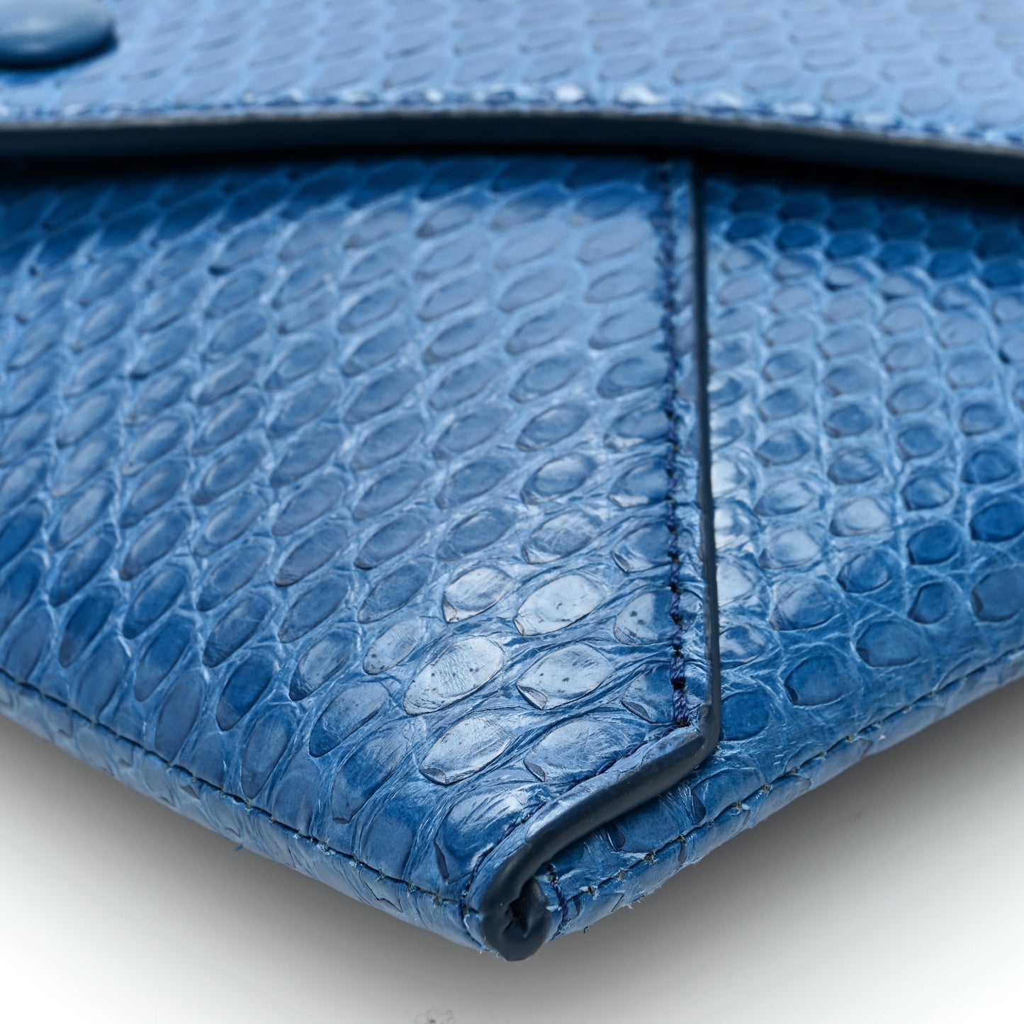 Snakeskin Envelope Chain Clutch Water Drop