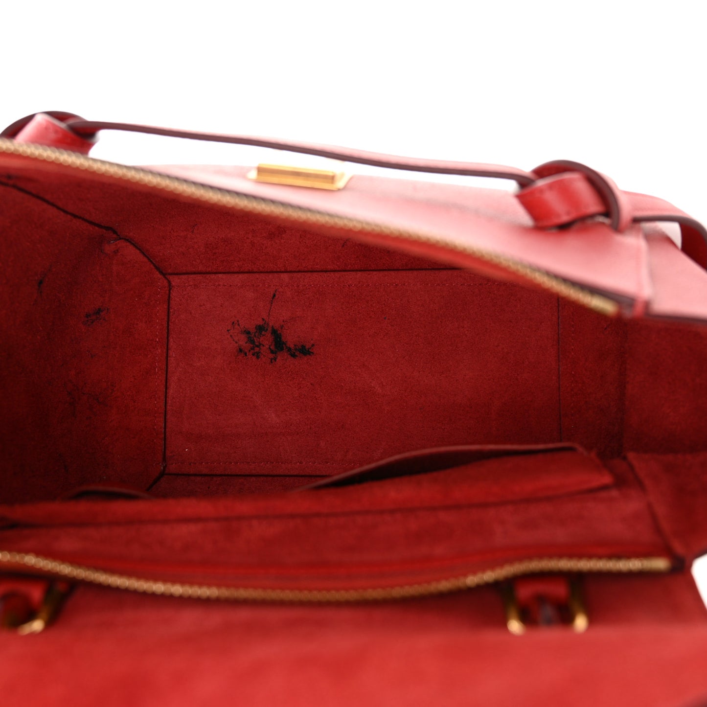 Baby Grained Calfskin Micro Belt Bag Coquelicot