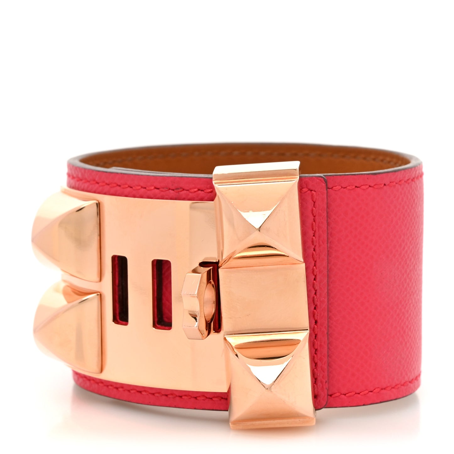 Madame Calfskin Collier De Chien CDC Bracelet T2 Rose Extreme