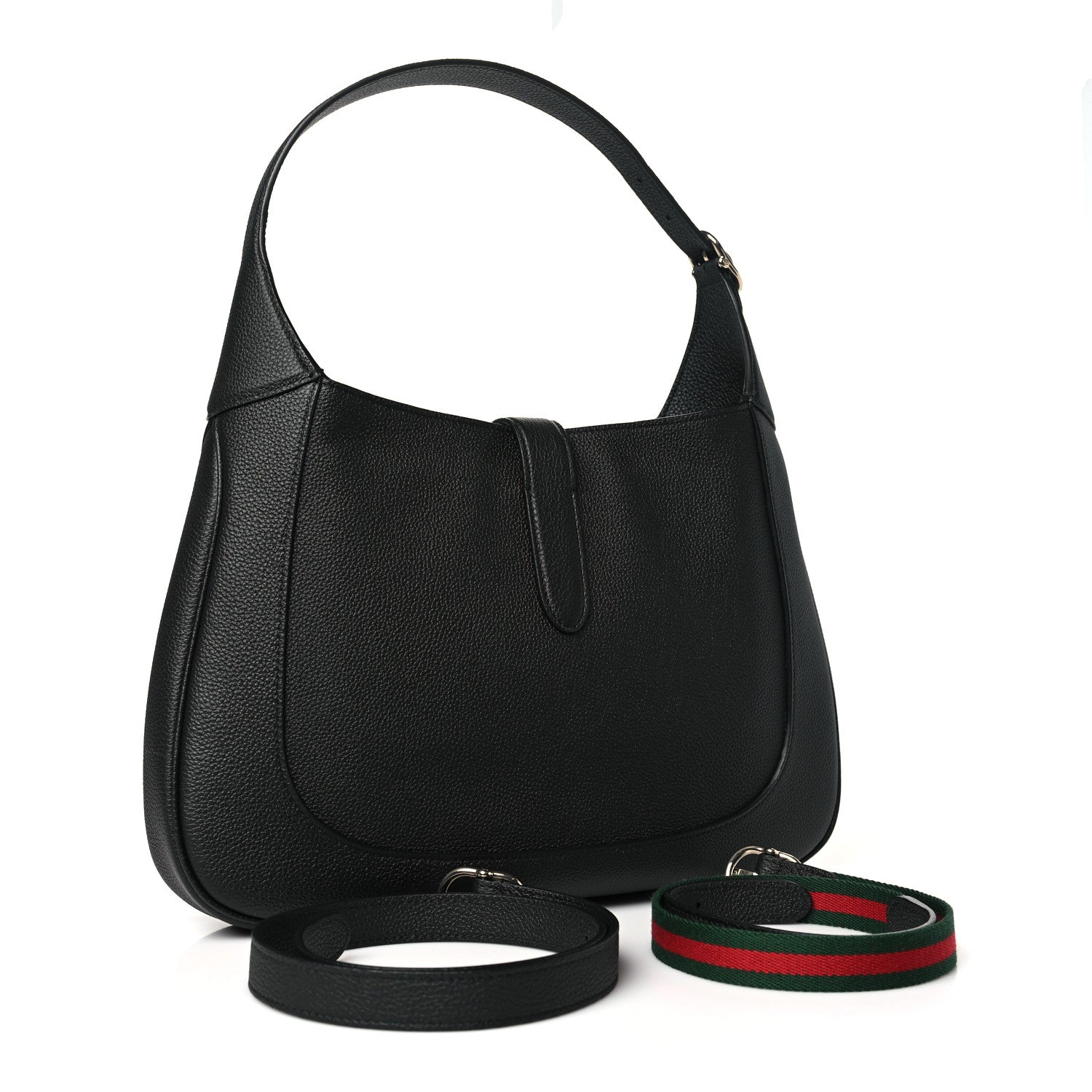 Gucci Pebbled Calfskin Large Jackie 1961 Hobo Black 3 of 10