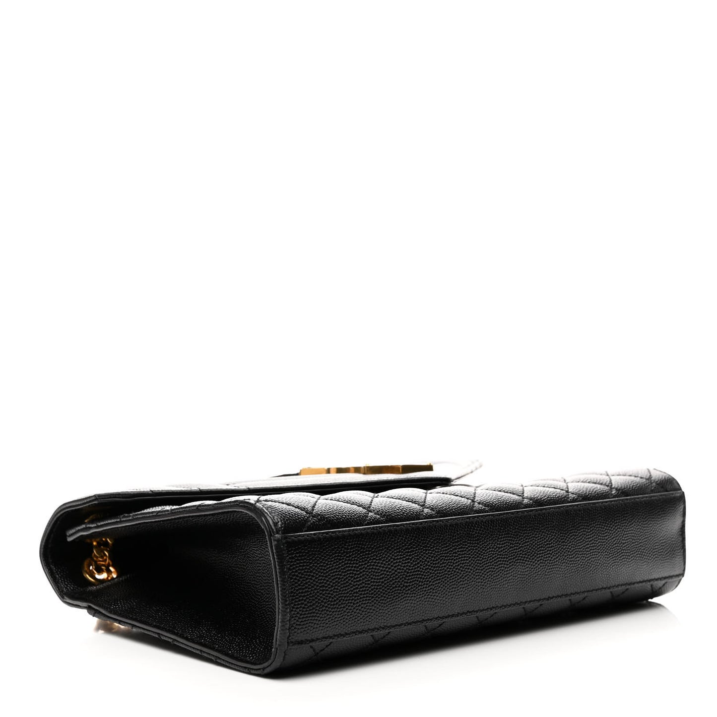 Grain De Poudre Textured Mixed Matelasse Triquilt Medium Monogram Satchel Black