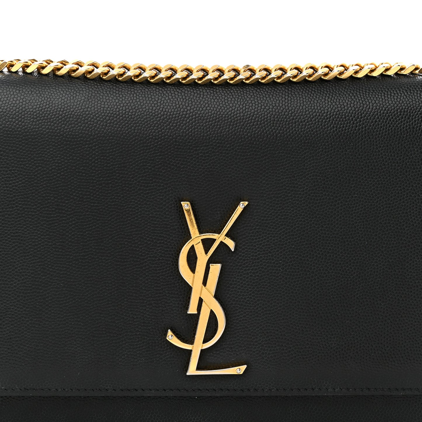 Grain De Poudre Medium Classic Monogram Kate Satchel Black