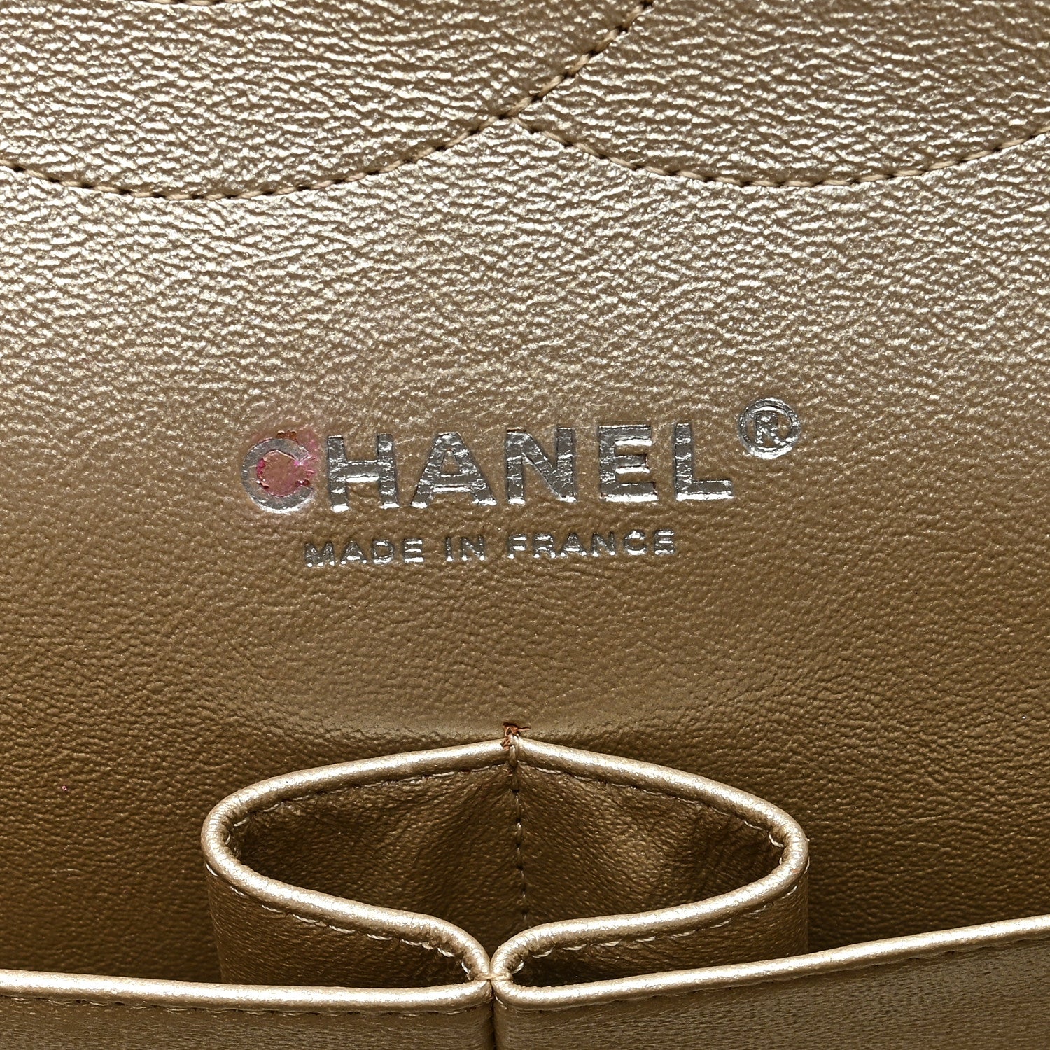 Chanel Metallic Washed Lambskin Quilted Jumbo Double Flap Dark Gold 6 of 11