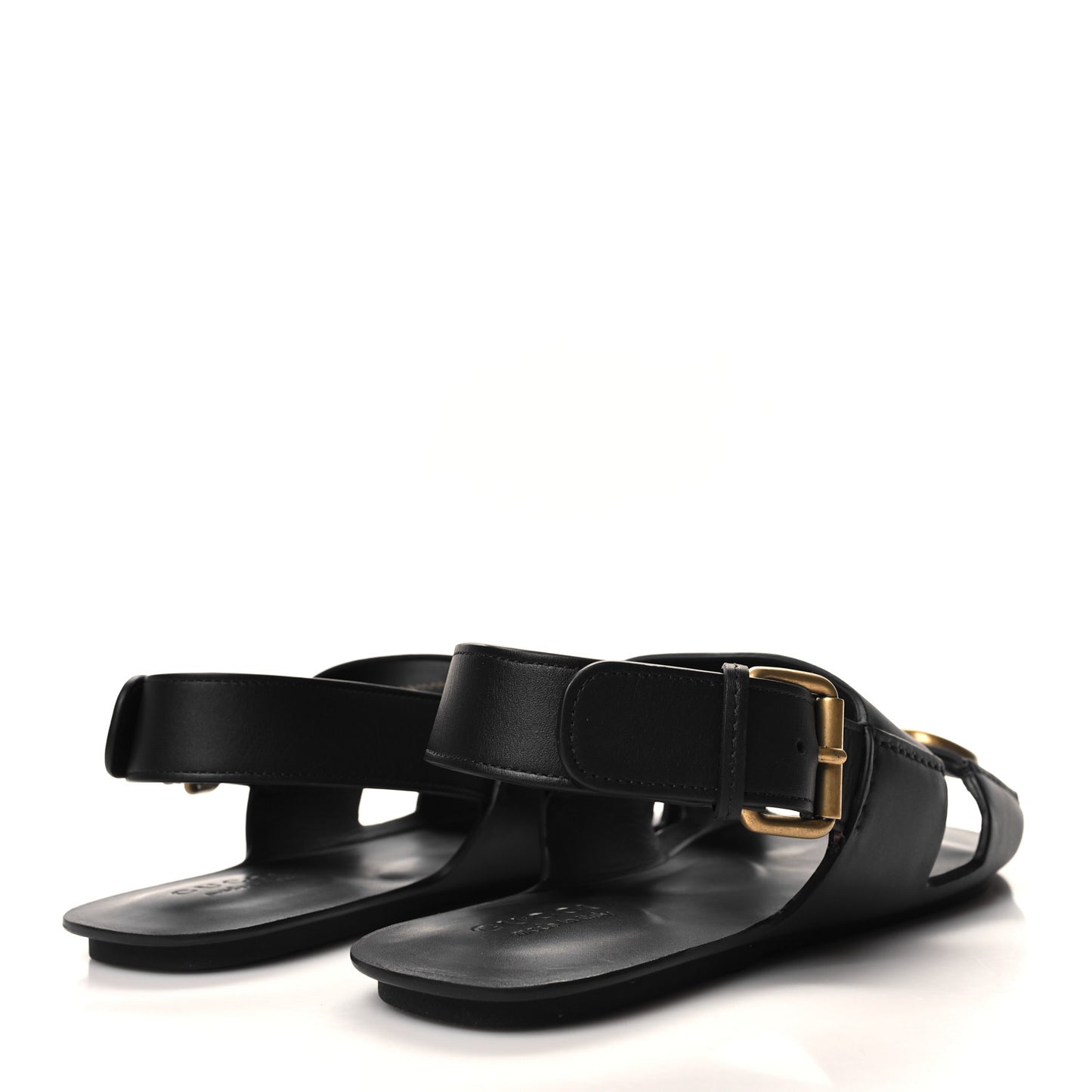 Calfskin Mens GG Marmont Sandals 11 Black