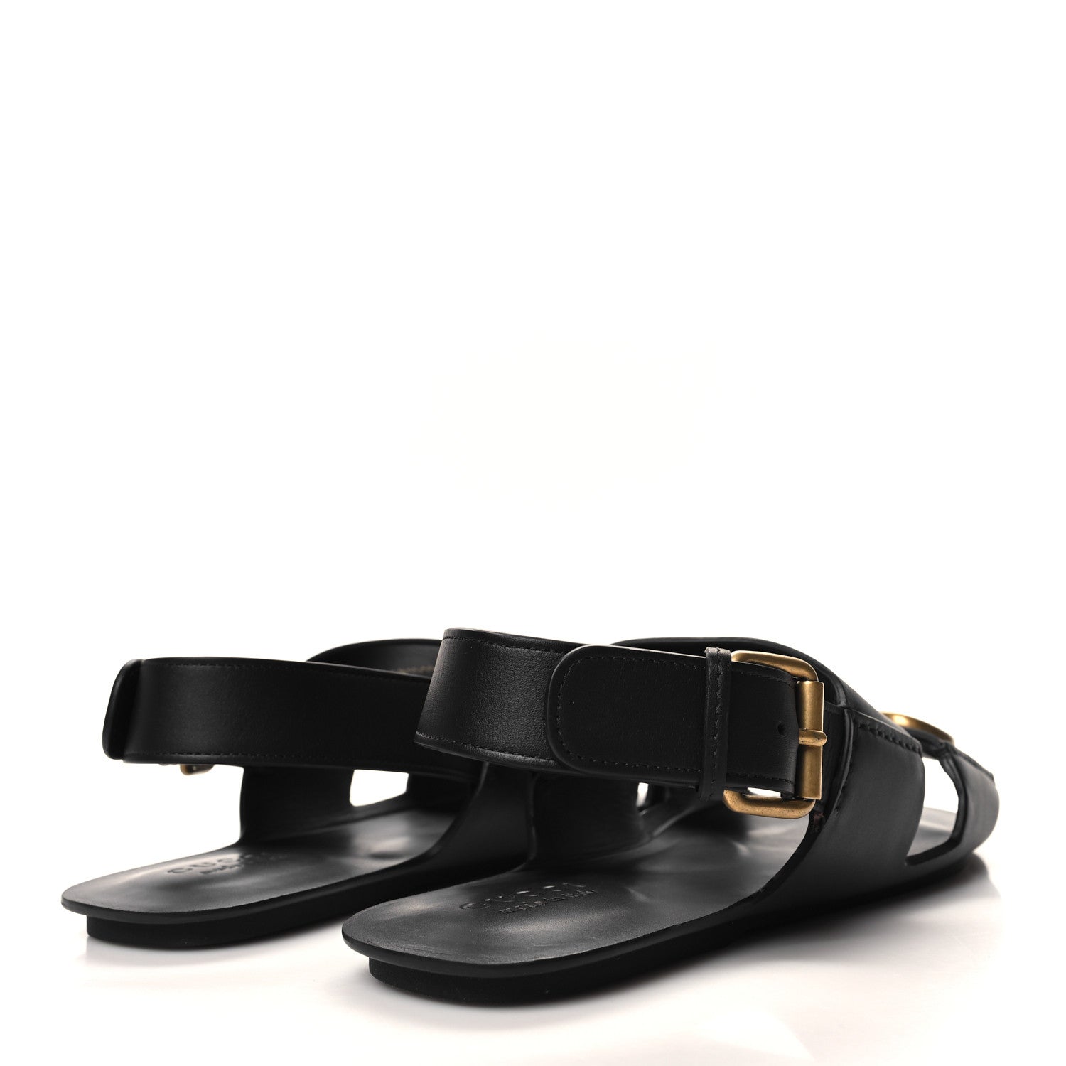 Gucci Calfskin Mens GG Marmont Sandals 11 Black 4 of 9
