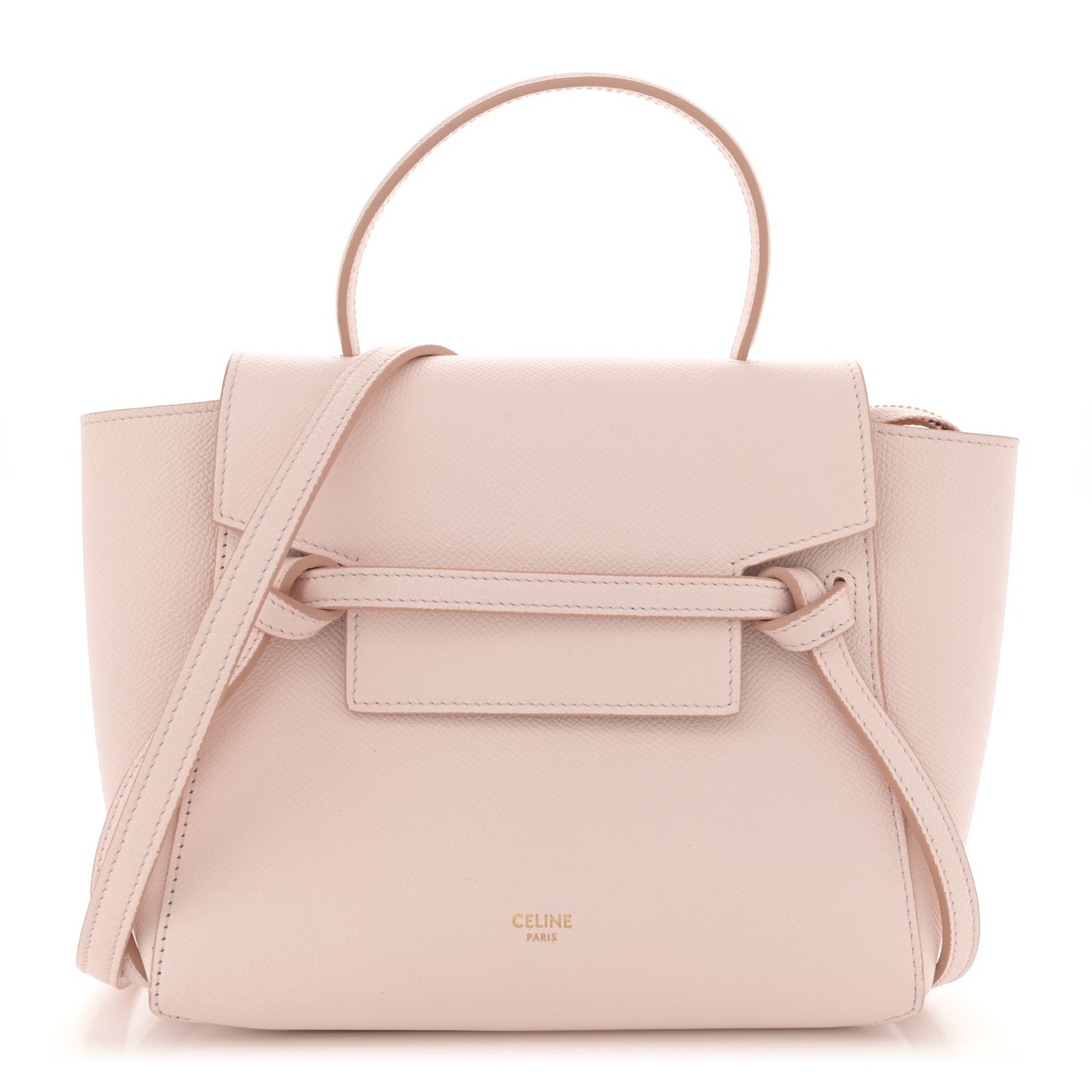 Grained Calfskin Nano Belt Bag Pale Pink
