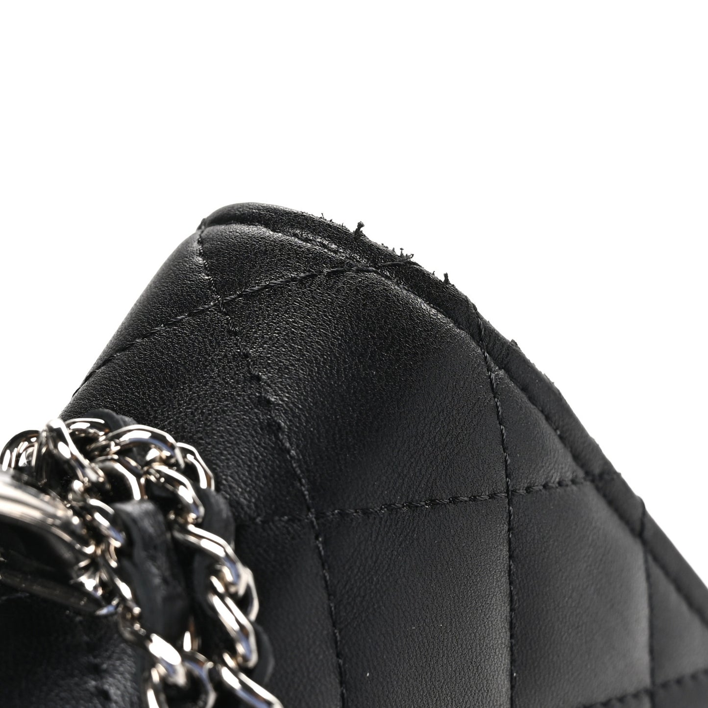 Lambskin Quilted Metal Top Handle Crossbody Flap Black