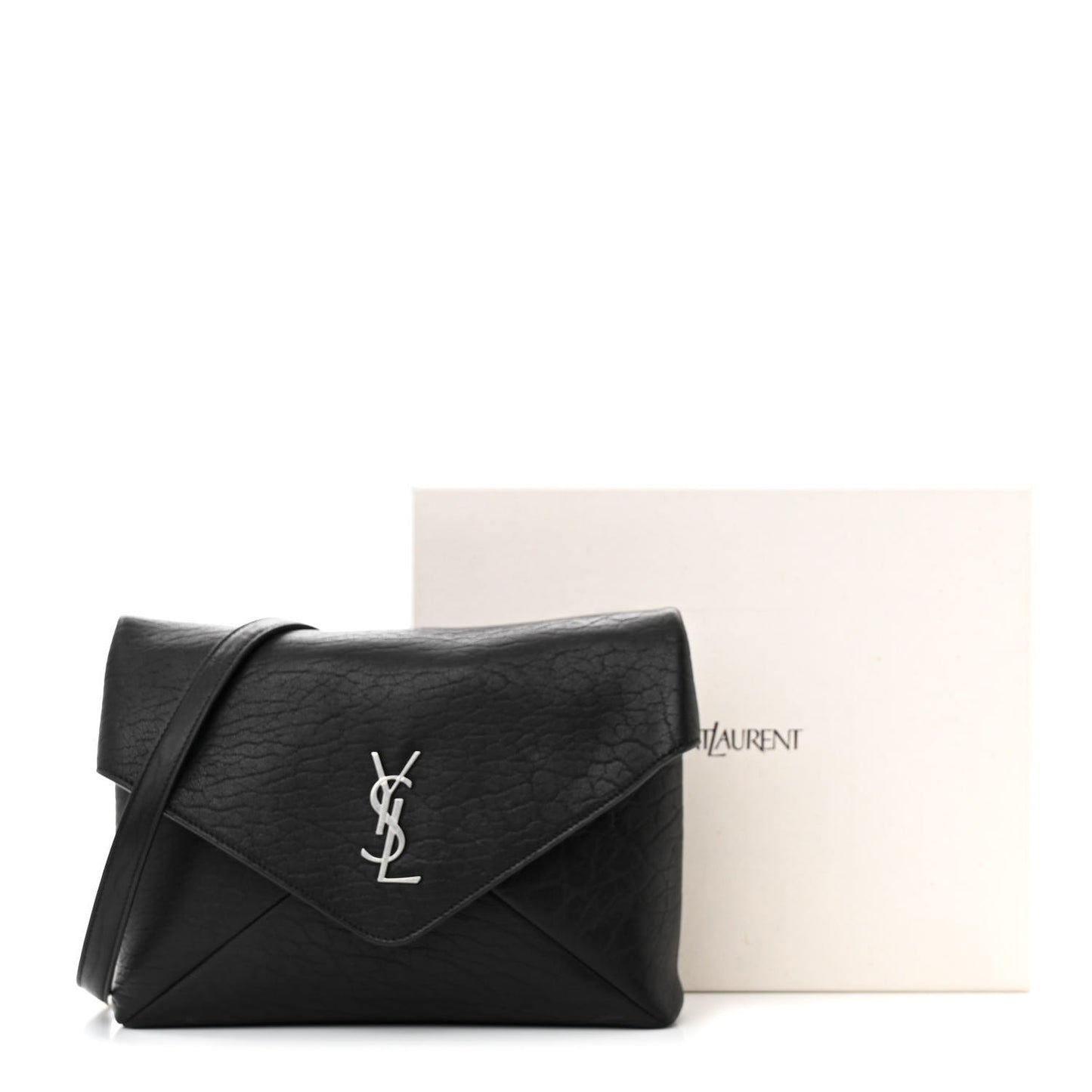 Lambskin Cassandre Envelope Messenger Black