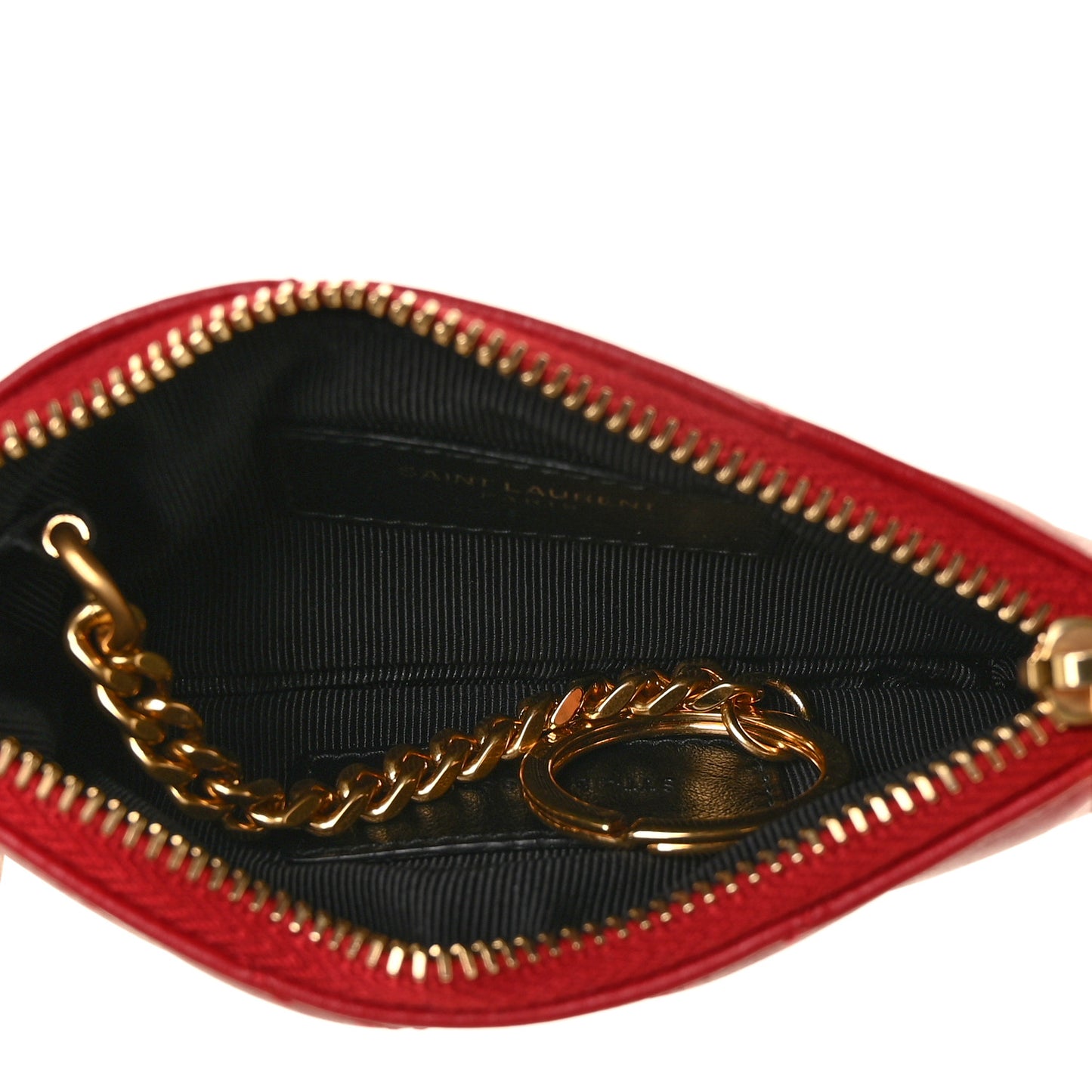 Calfskin Matelasse Monogram Key Pouch Rouge Eros