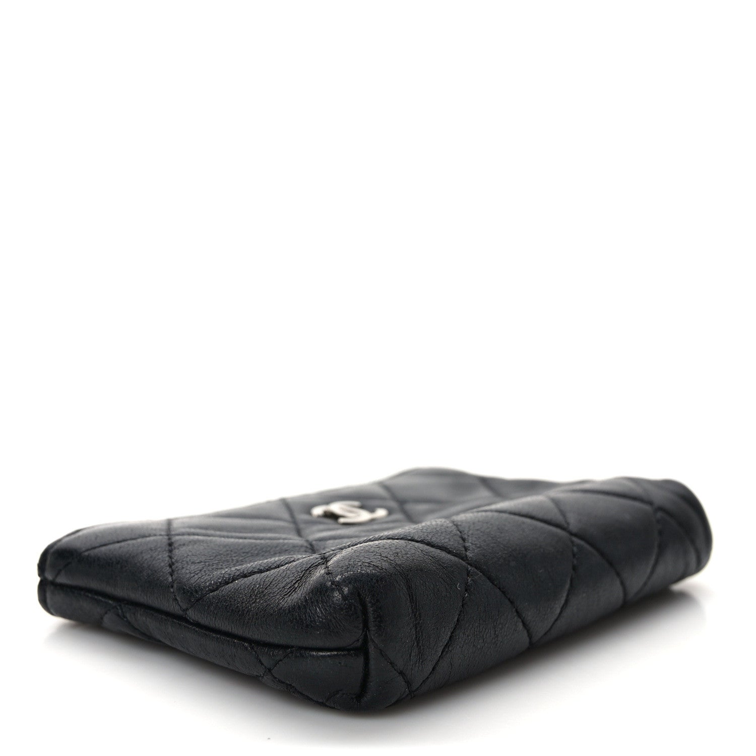 Chanel Lambskin Quilted Key Holder Case Black 3 of 8