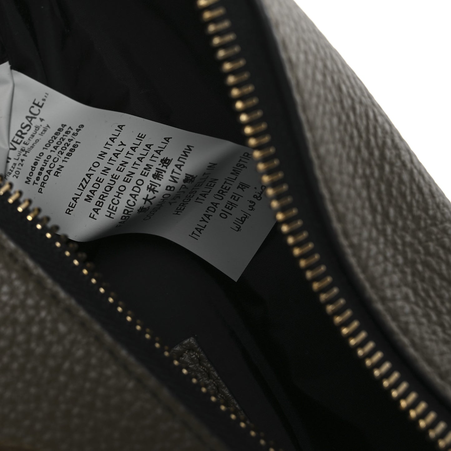 Grained Calfskin Vanitas Medea Belt Bag Olive Green