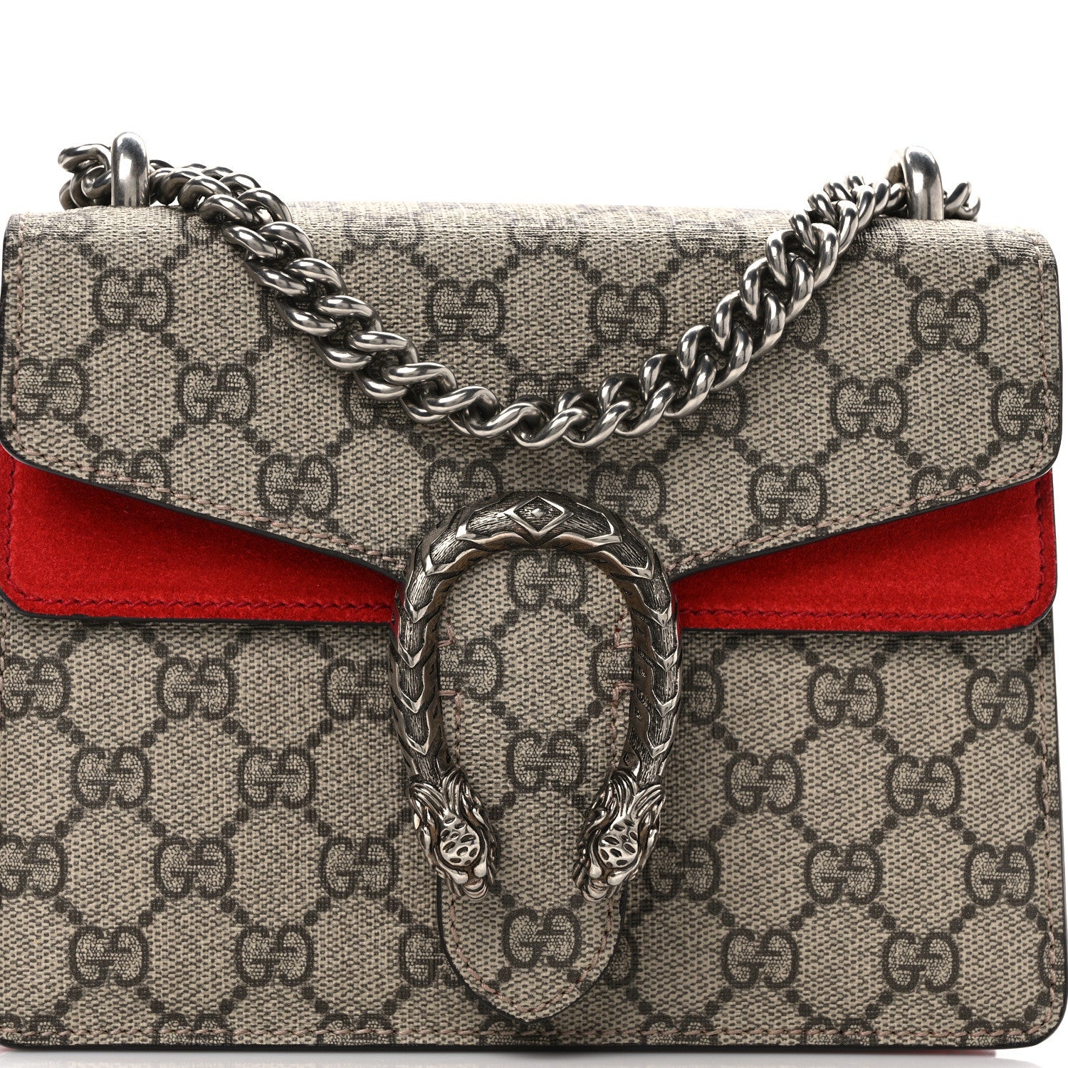 Gucci GG Supreme Monogram Mini Dionysus Shoulder Bag Hibiscus Red 8 of 14