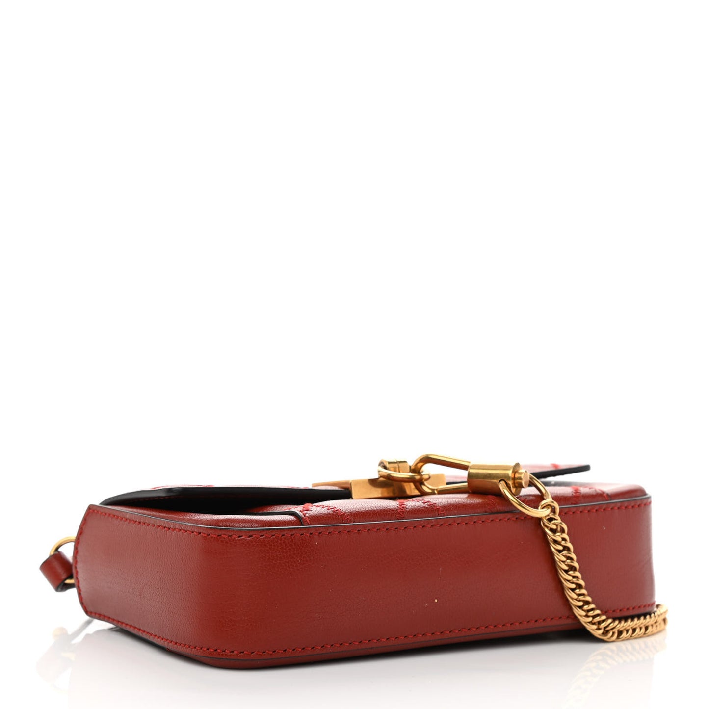 Goatskin Quilted GV3 Mini Pocket Convertible Bag Terracotta