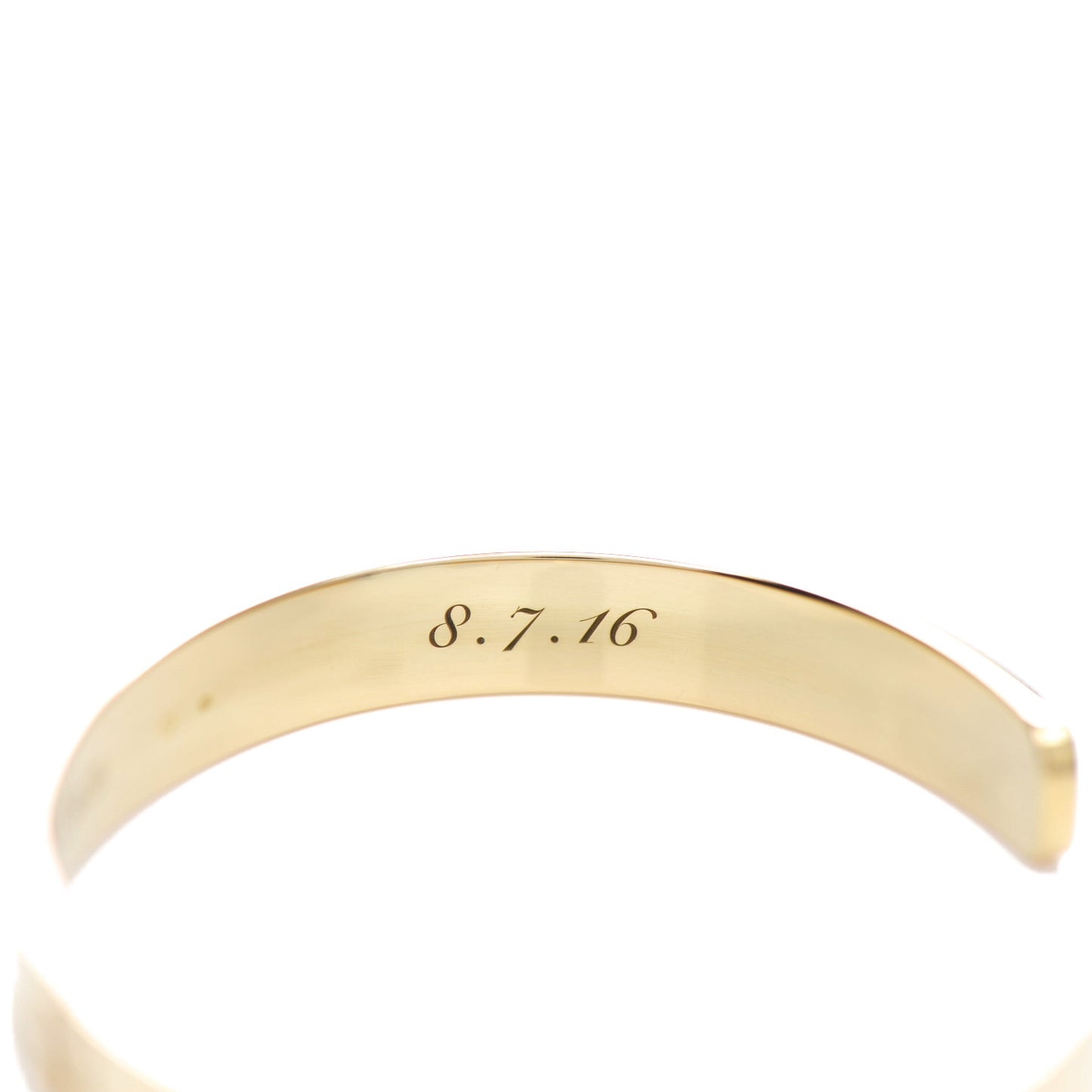 18K Yellow Gold LOVE Cuff Bracelet 16