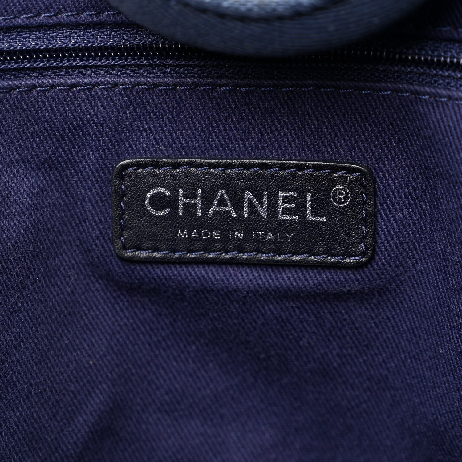 Chanel Canvas Medium Deauville Tote Blue 6 of 12