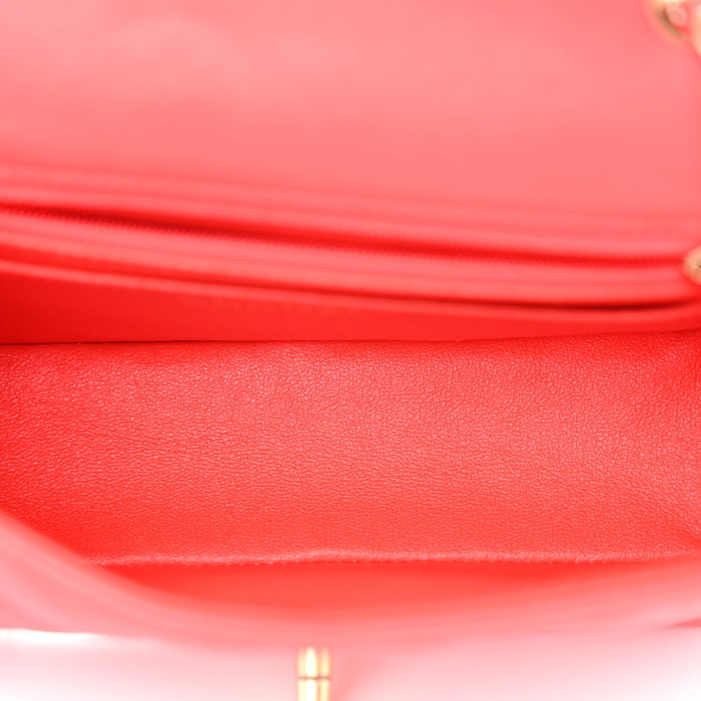 Lambskin Quilted Mini Rectangular Flap Red