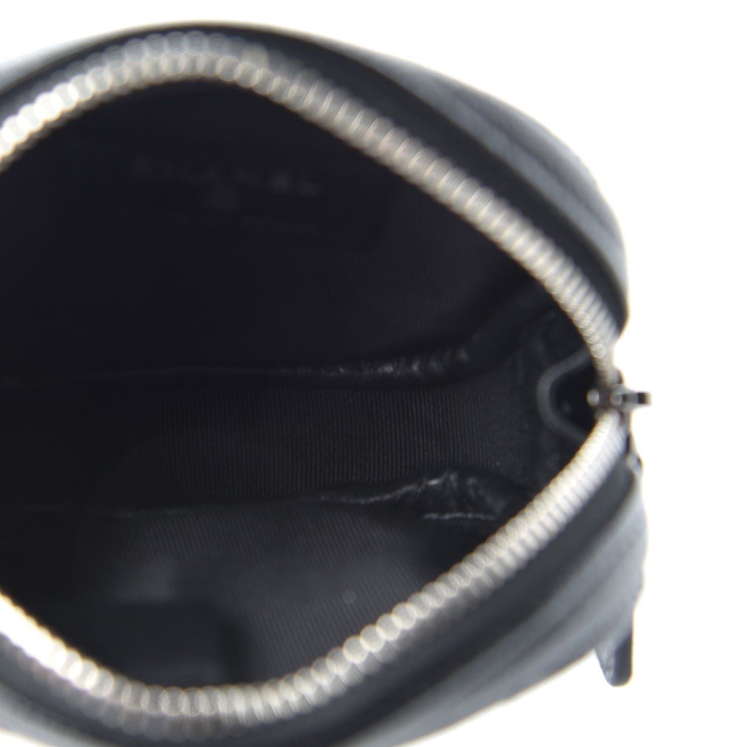 Chanel Iridescent Caviar Quilted Zip Around Classic Coin Purse Black 5 of 8