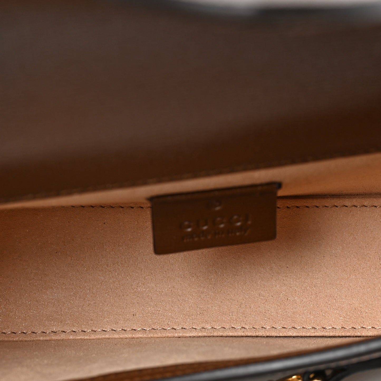 GG Supreme Monogram Mini Horsebit 1955 Shoulder Bag Beige Brown Sugar