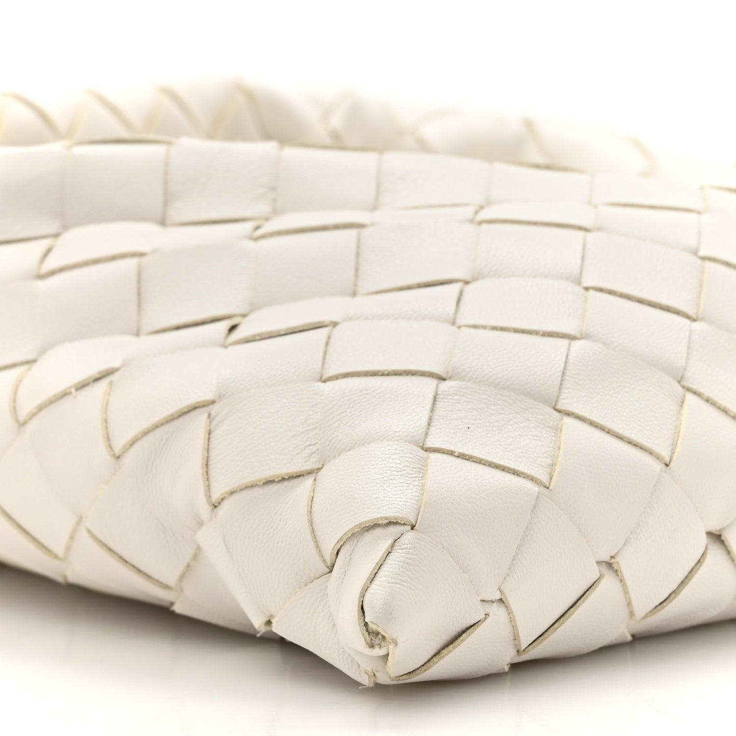 Calfskin Intrecciato Mini Hop White